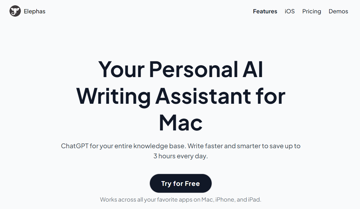 Elephas-personal ai writing assistant