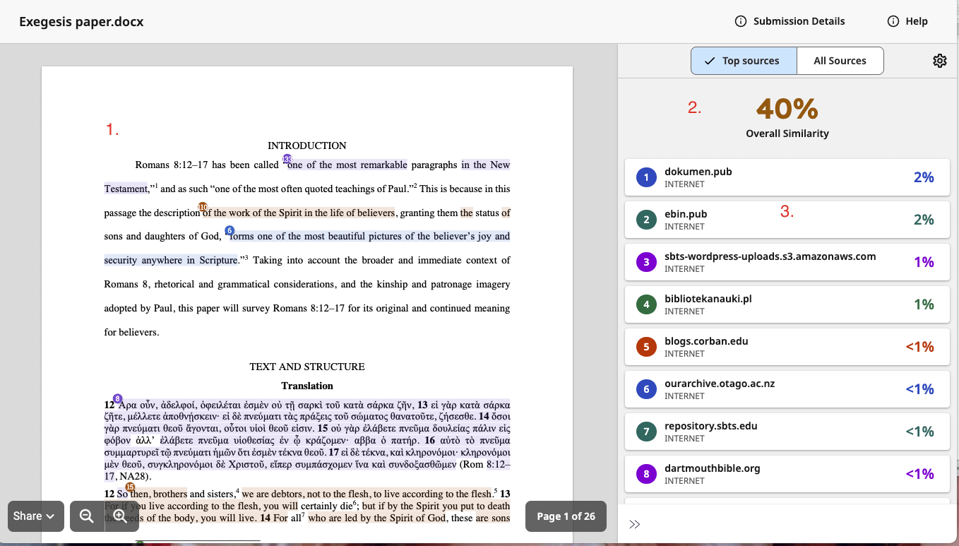 How Does Turnitin Works? (Source: Asbury Seminary)