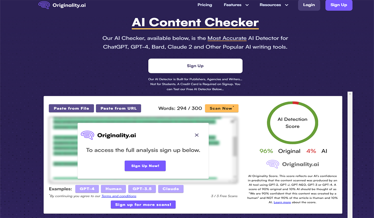 Originality AI Detection