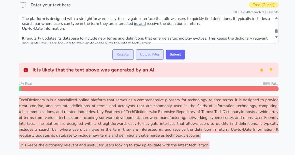 Our Test's GPTKit Result