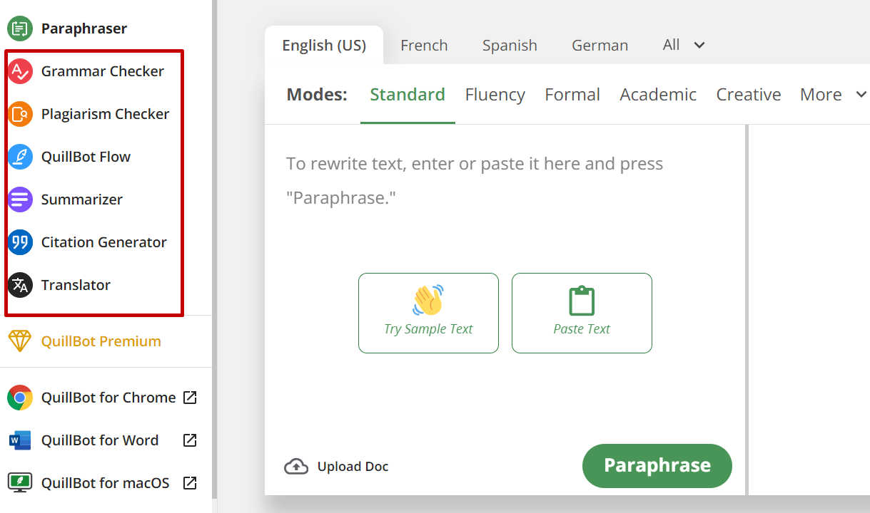 QuillBot’s Additional Features