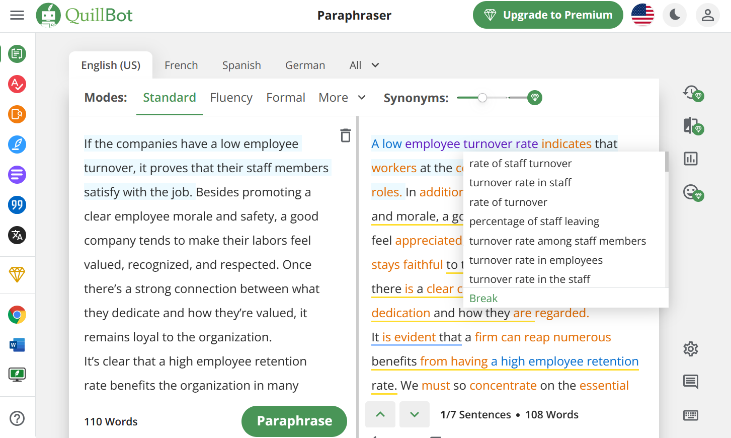 Quillbot Paraphrasing With 7 Modes