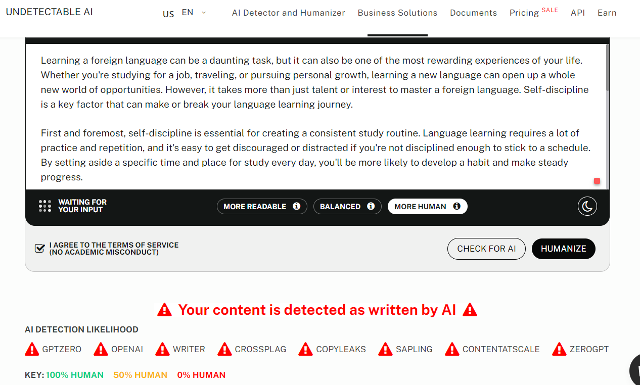 Undetectable AI Checking Content Generated By Grammarly