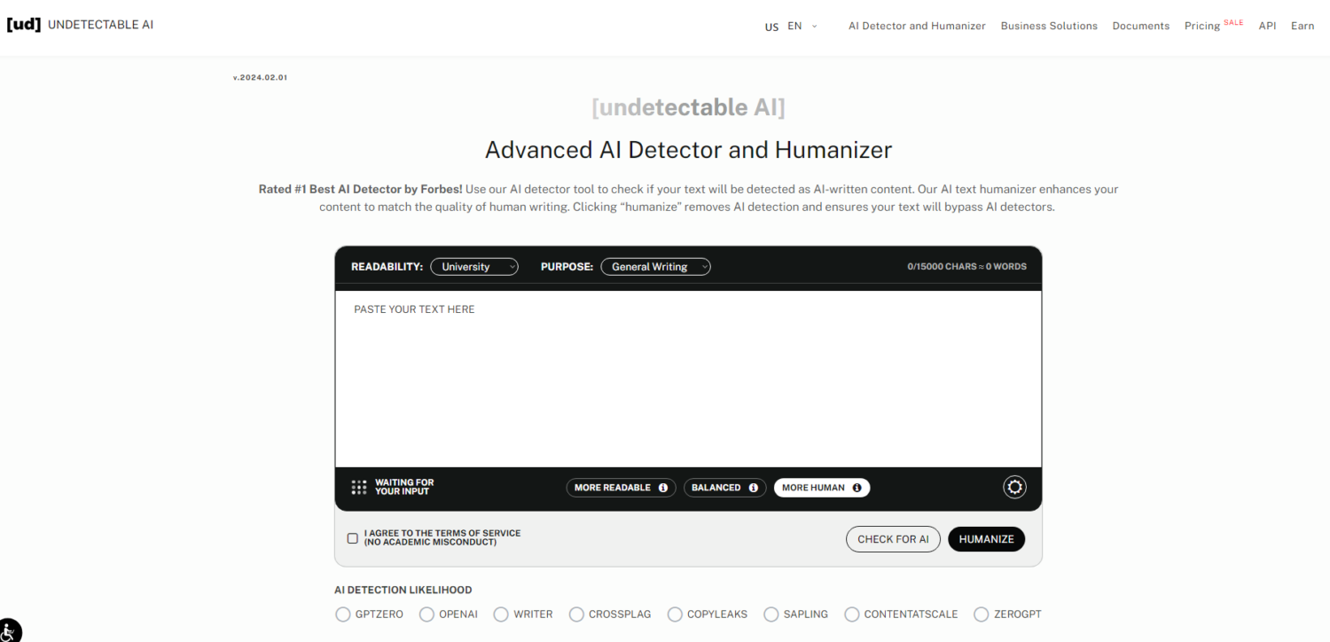 Undetectable AI - An AI Writing Tool