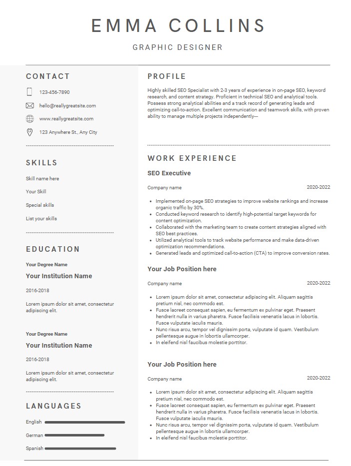 Can AI Write a Resume? Resume example