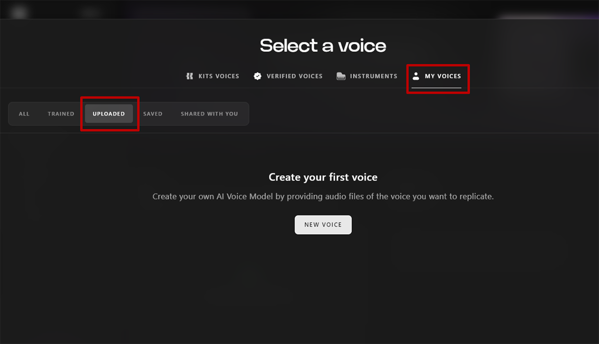 Choosing The Uploaded Artist’s Voice