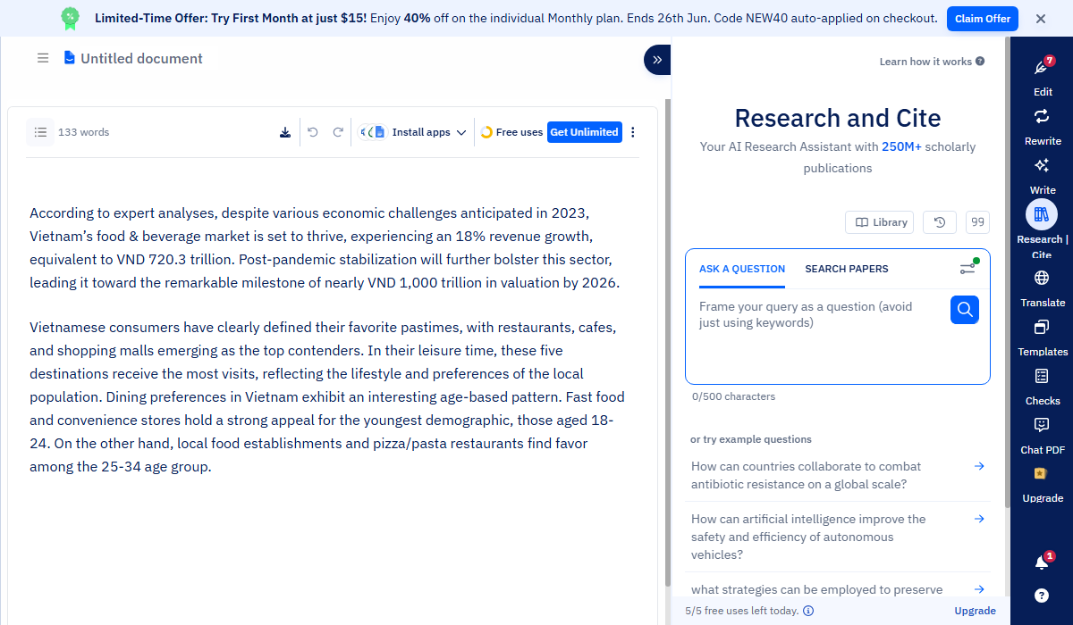 Paperpal’s Citation Generation
