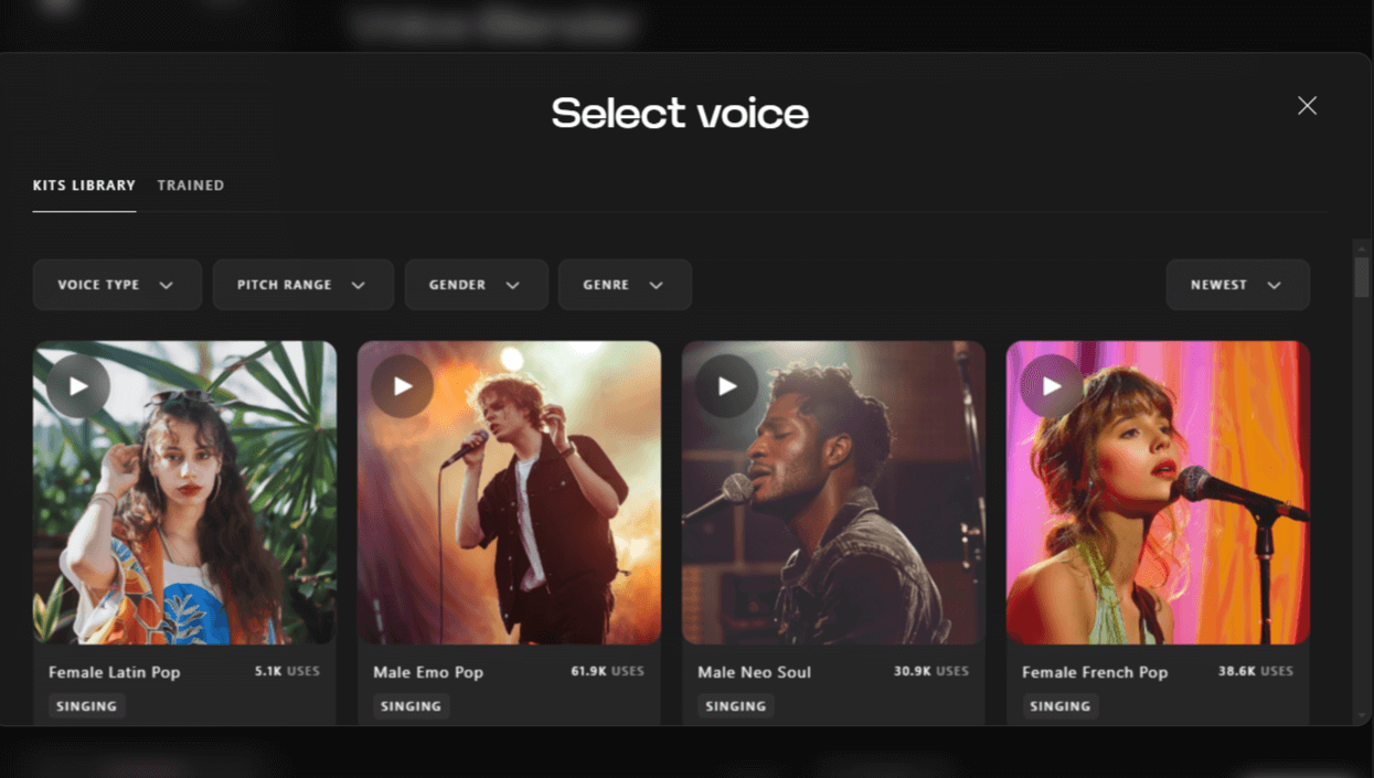 How To Make AI Singing Voice - Kits.AI Voice Library