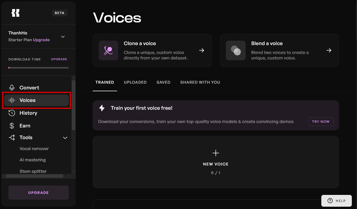 Training AI Voices With Kits.AI