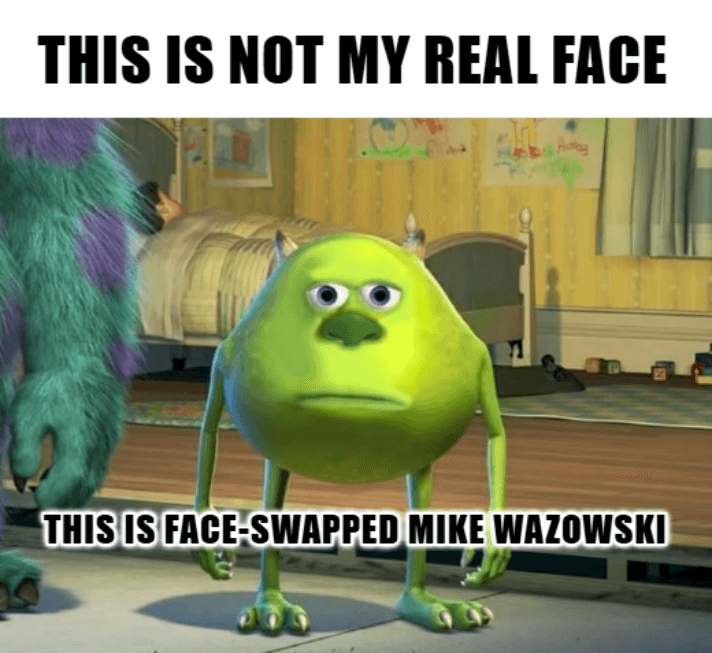 Face Swap Mike Wazowski Meme