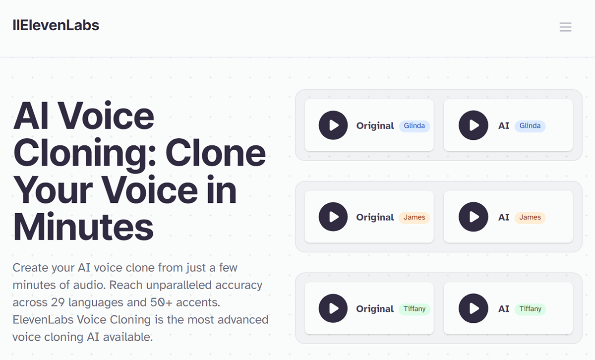 ElevenLabs Voice Cloning Feature