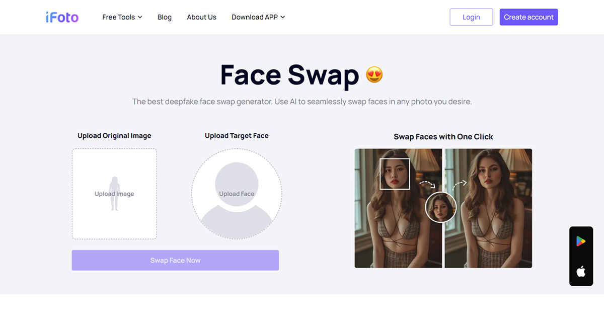 Ifoto - a Free Deepfake Porn Maker