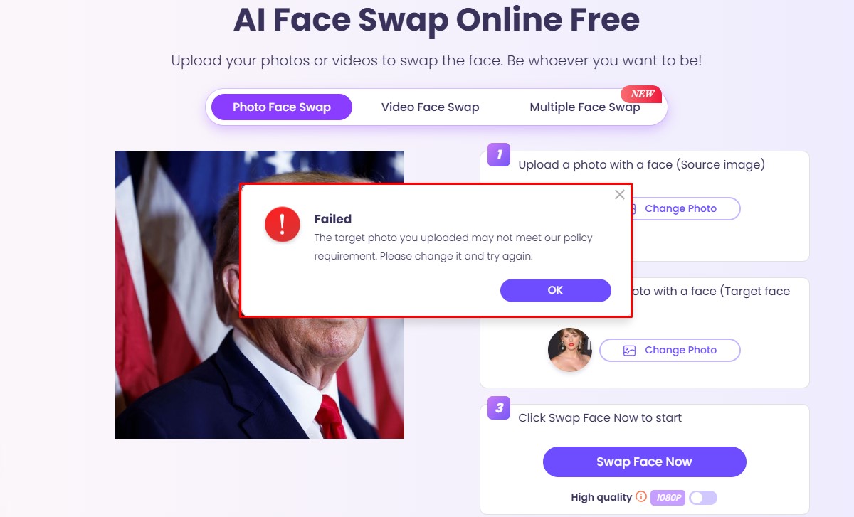 Vidnoz's policy for using AI Face Swap Ethically