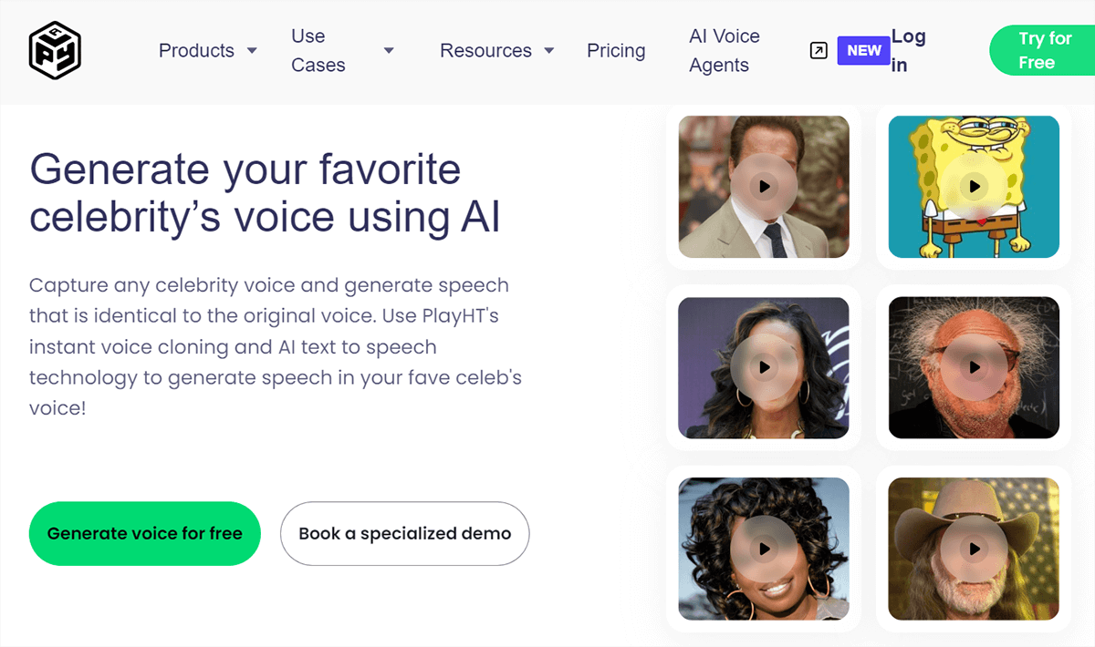 Play.ht - Best AI Voice Generator Celebrity