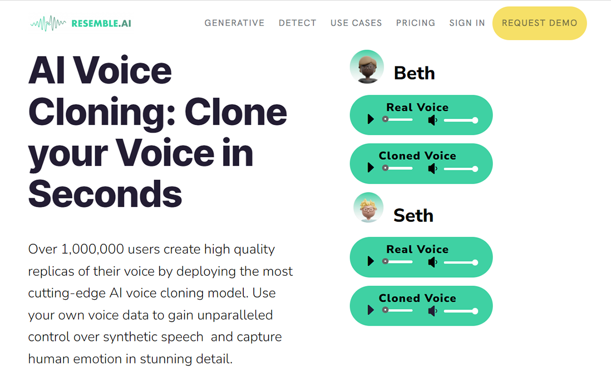 Resemble AI With High-Quality Celebrity Voiceovers