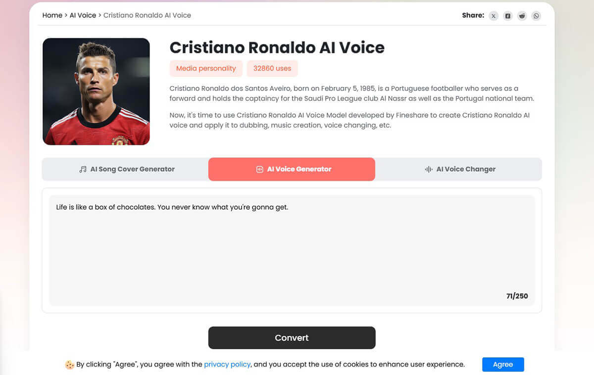 Jammable An AI Ronaldo Cover Tool