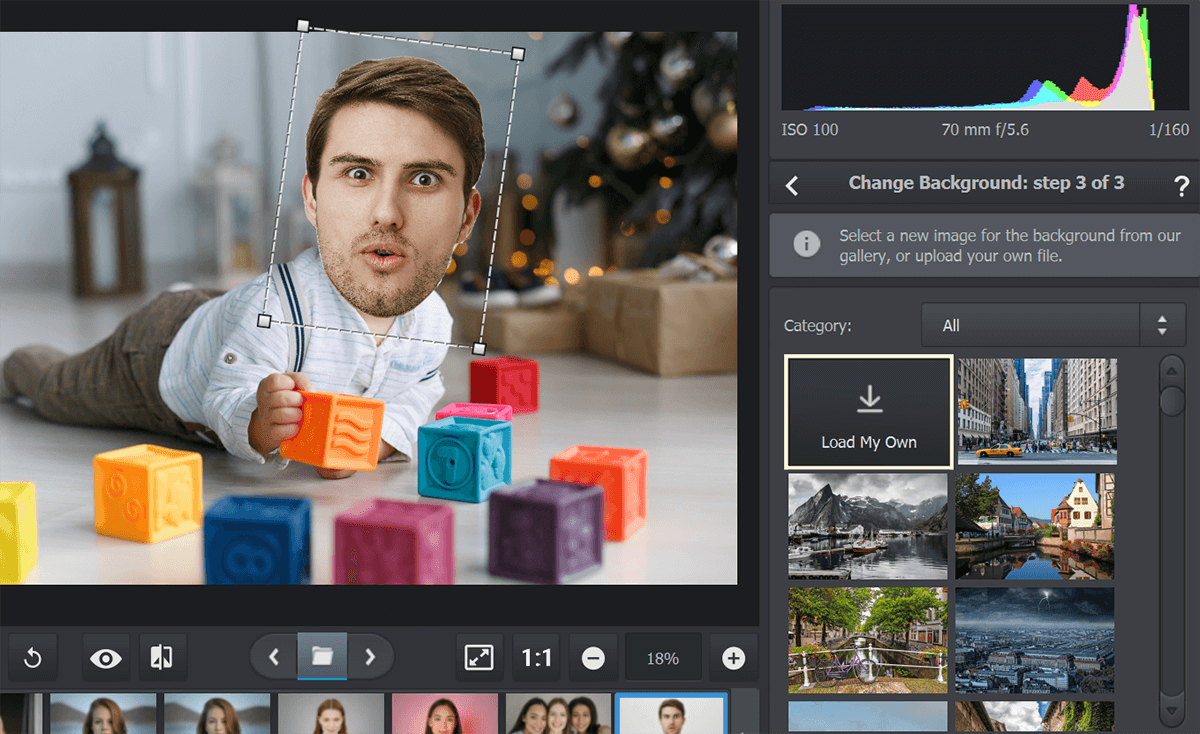 Using PhotoWorks To Add A Face To A Picture