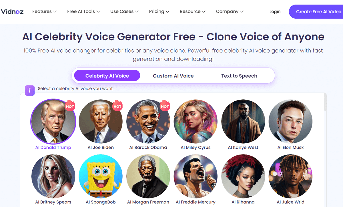 Using Vidnoz To Clone the Voice Of Anyone