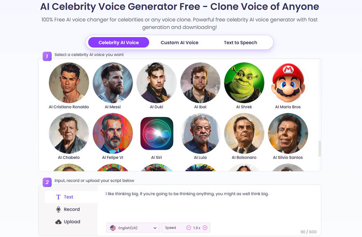 Vidnoz AI Voice Changer - #1 Free Mario text to speech Online Tool