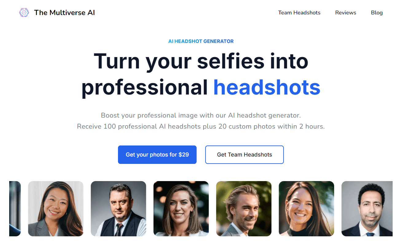 The Multiverse AI - Best AI headshot generator for team