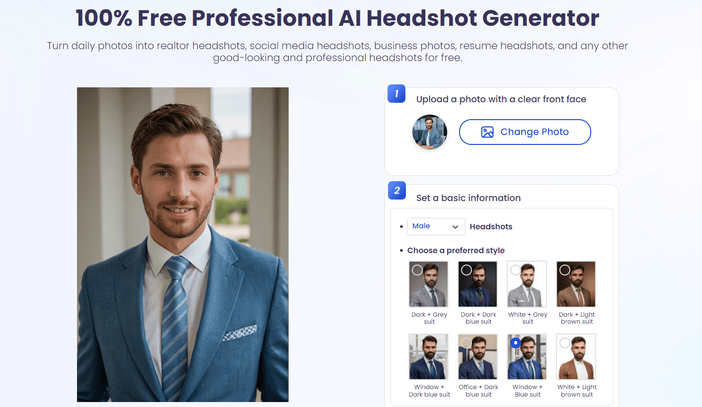 Vidnoz - Best AI headshot generator for Linkedin