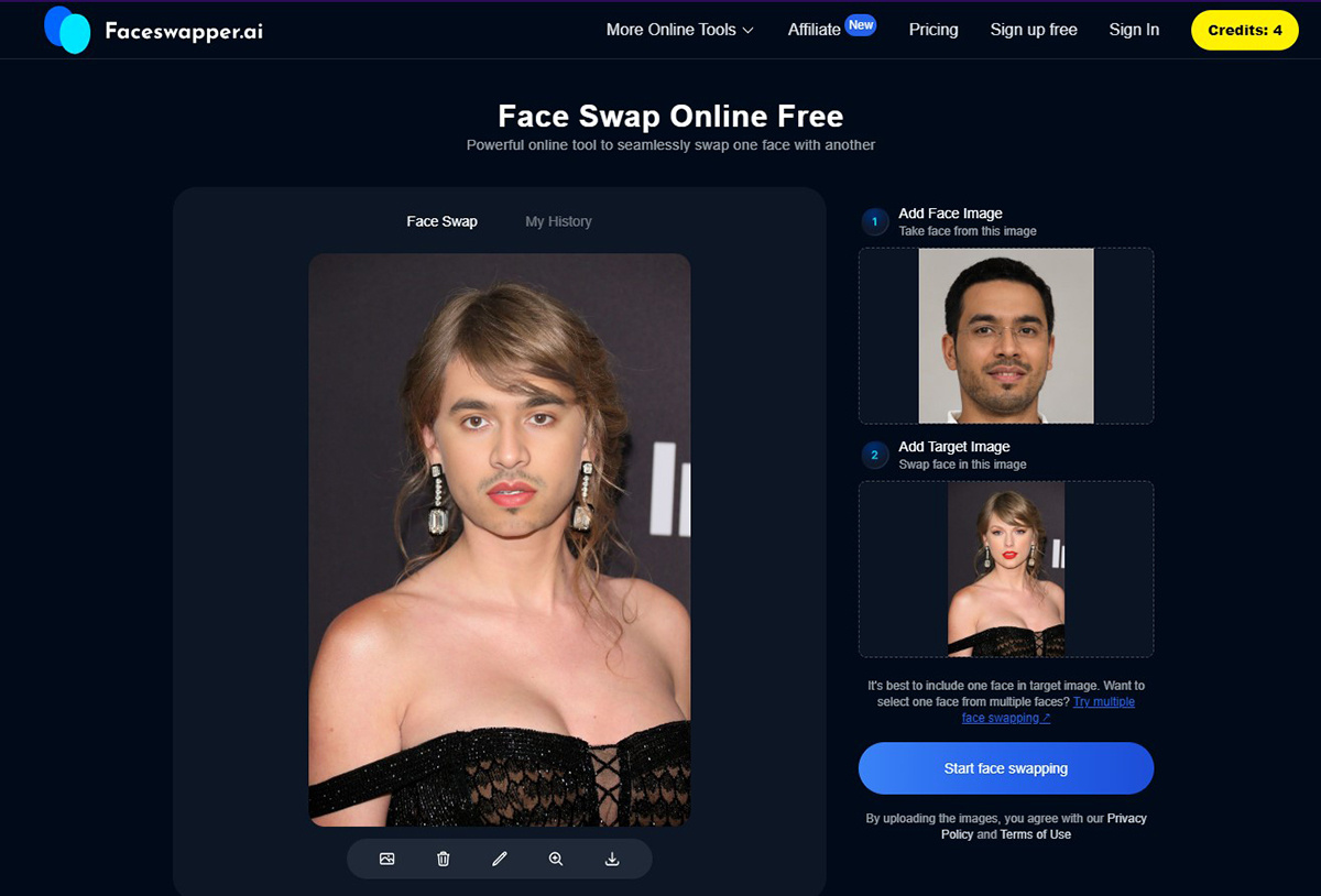 Faceswapper.ai Face Swap Testing