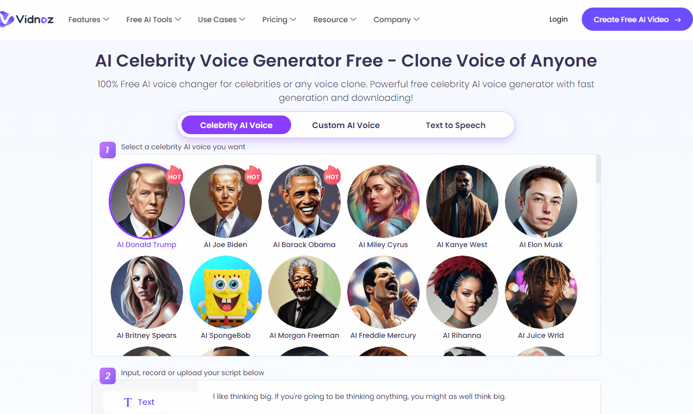 Vidnoz AI Voice Changer