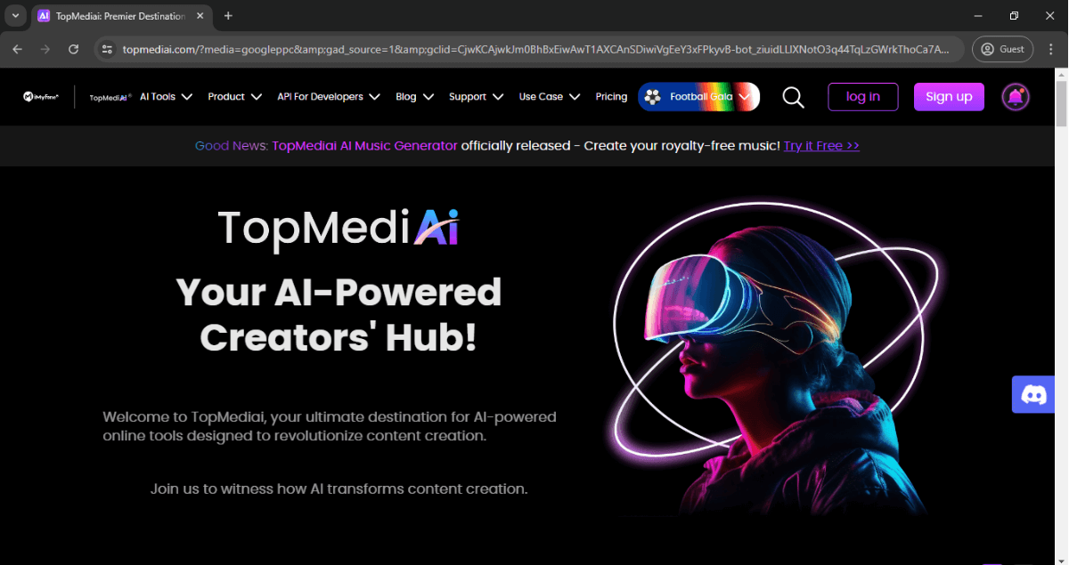 TopMediai is also a user-friendly tool that allows you to generate AI voices in no time.