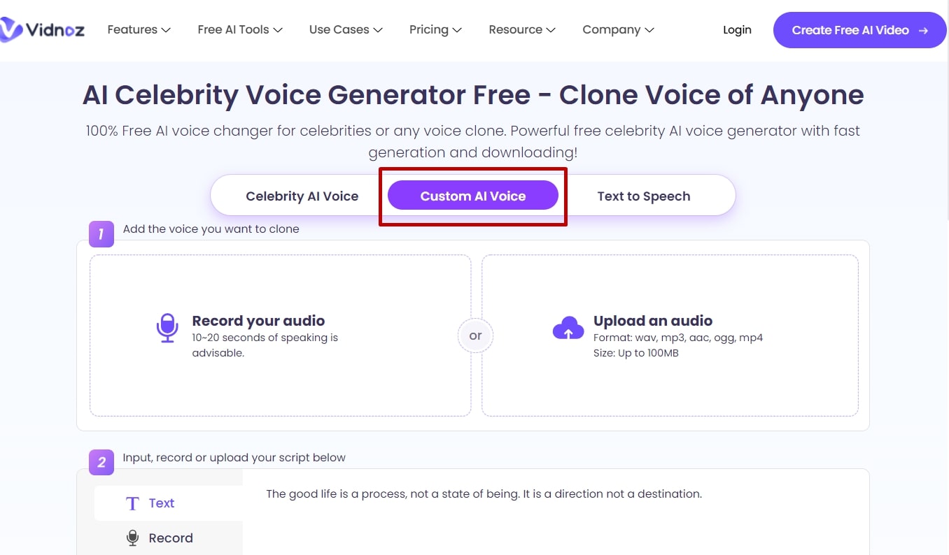 Get Bonzi Buddy AI Voice Using Vidnoz AI Voice Clone