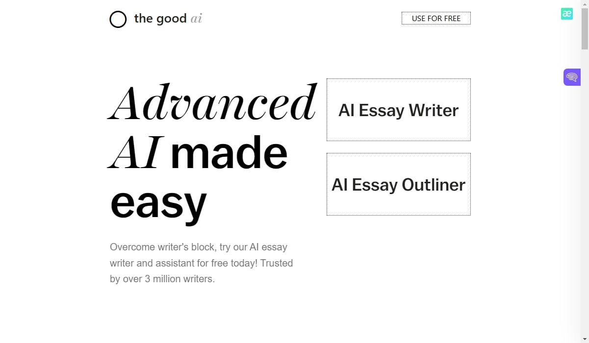 The Good AI Academic Writing Tool