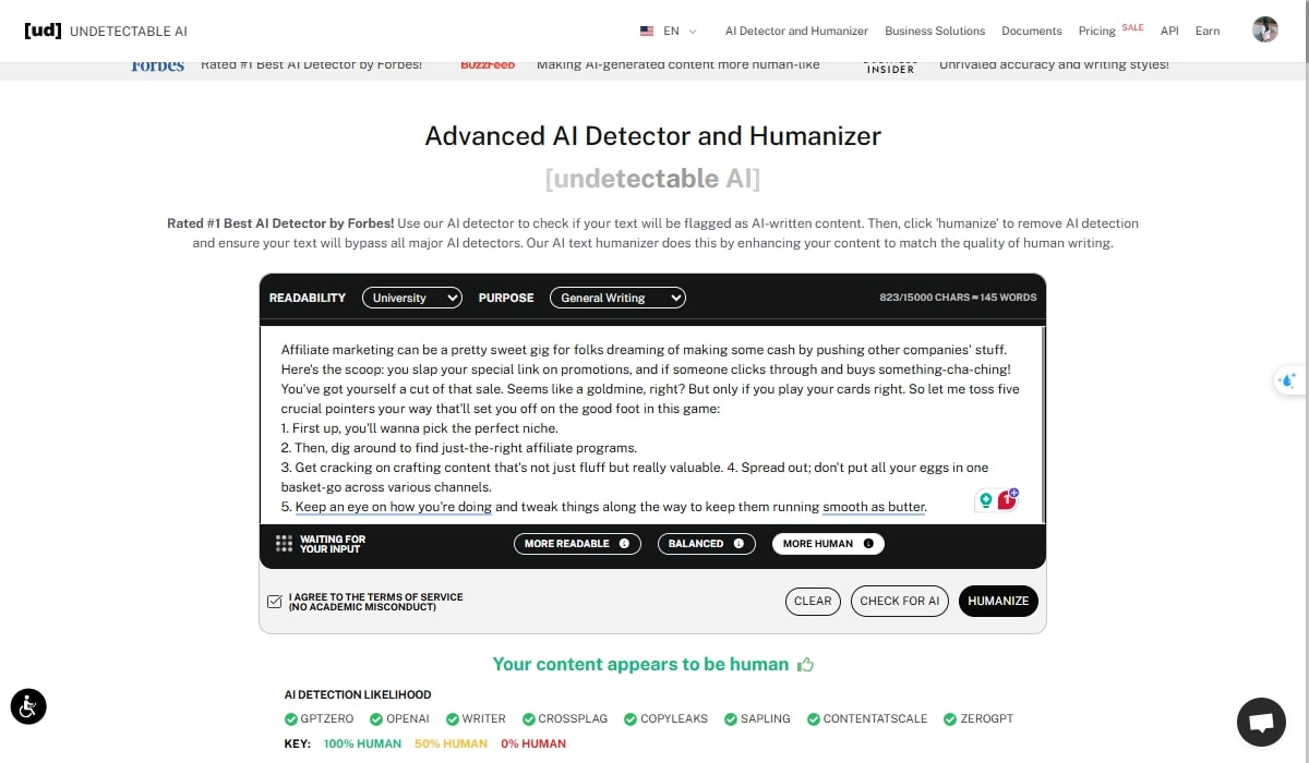 ChatArt Humanized Text ByPass Undetectable AI Detector