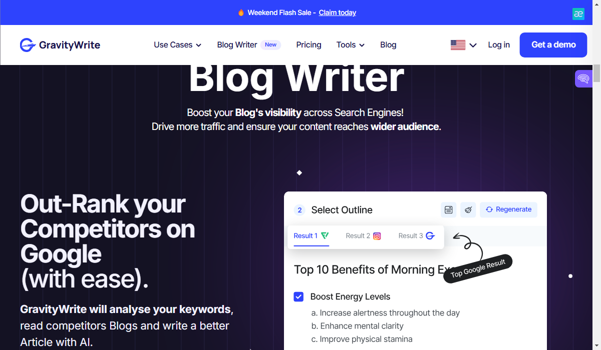 GravityWrite - Best Alternative for SEO-friendly Blog Writer