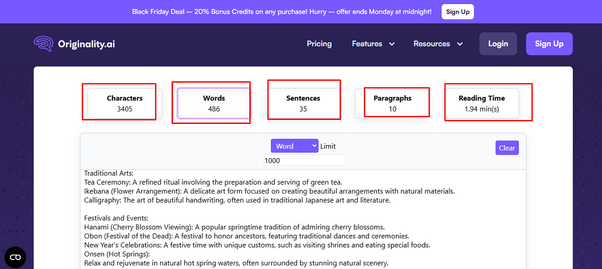 Check Word Count on Google Slides Use Originality AI