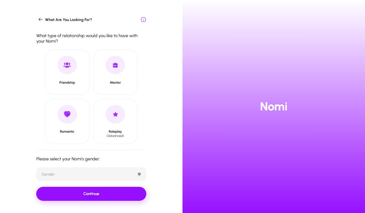 Nomi AI Review - How To Create Nomi AI Friend: Step 3