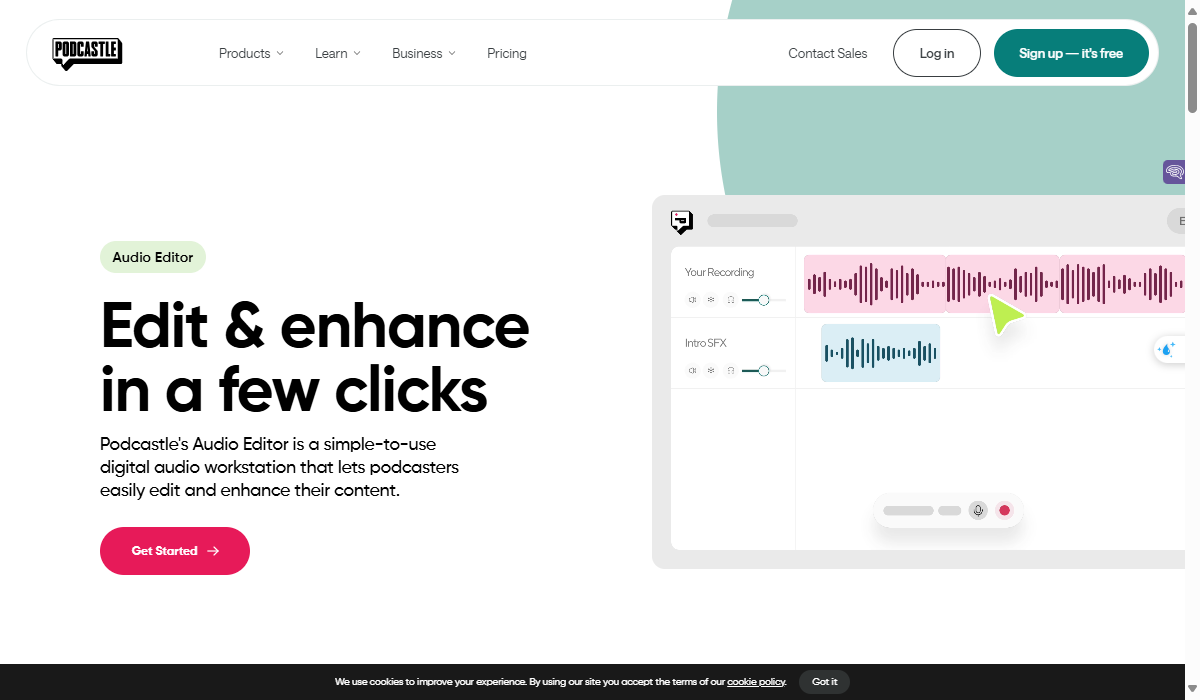 Podcastle - Best AI Tools For Audio Editing