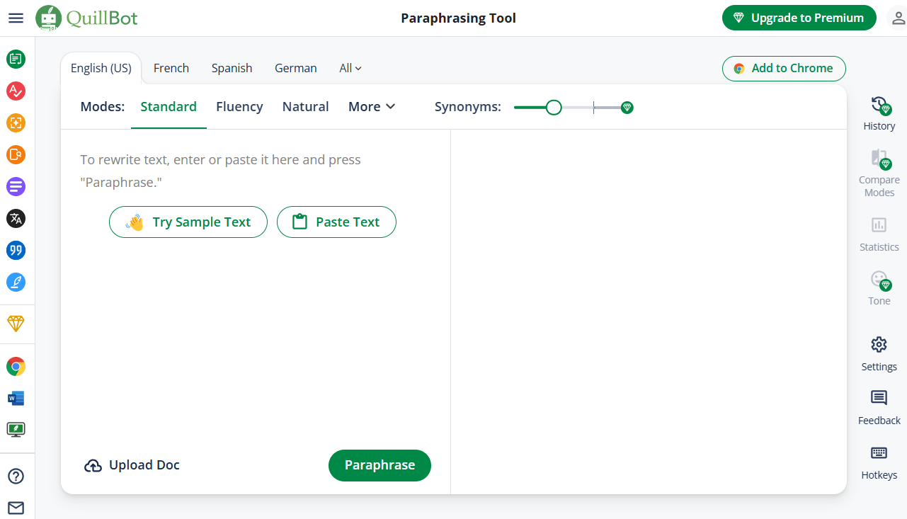 QuillBot Paraphrasing Tool