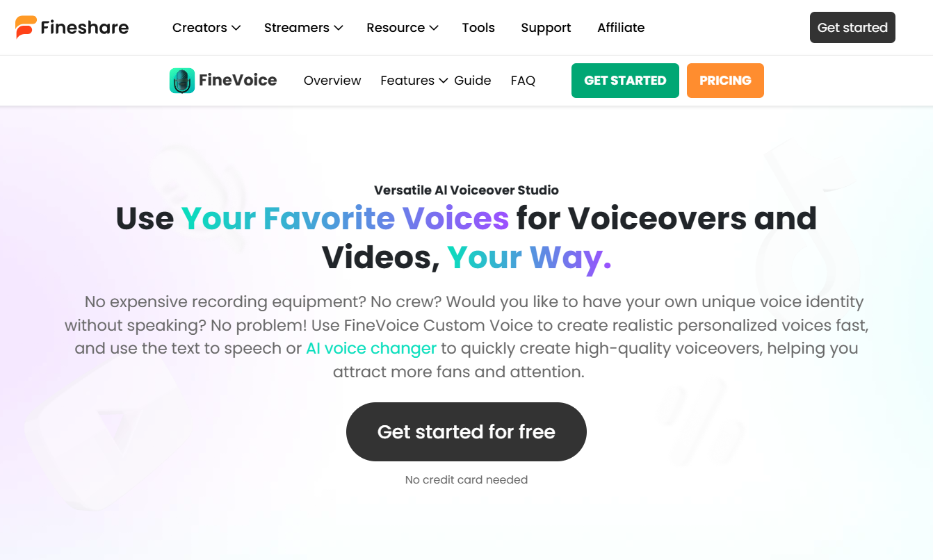 FineVoice as The Best Tool to Make President AI Voice