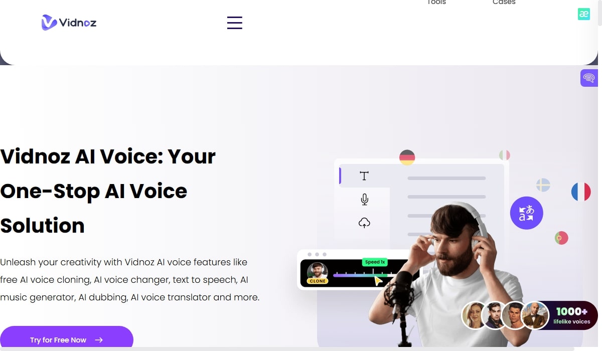 Vidnoz - A venom AI voice changer