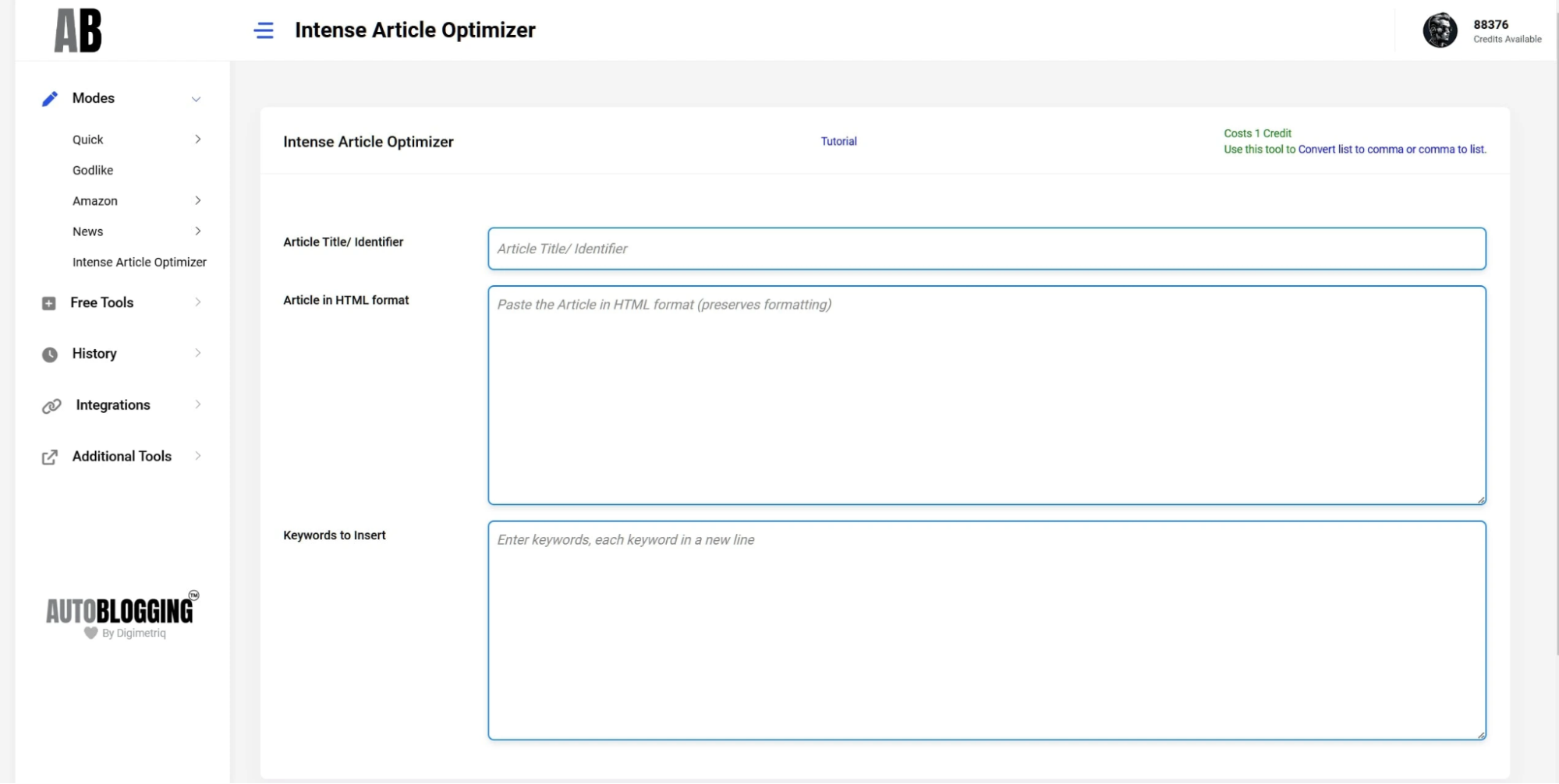 Autoblogging AI - SEO optimization