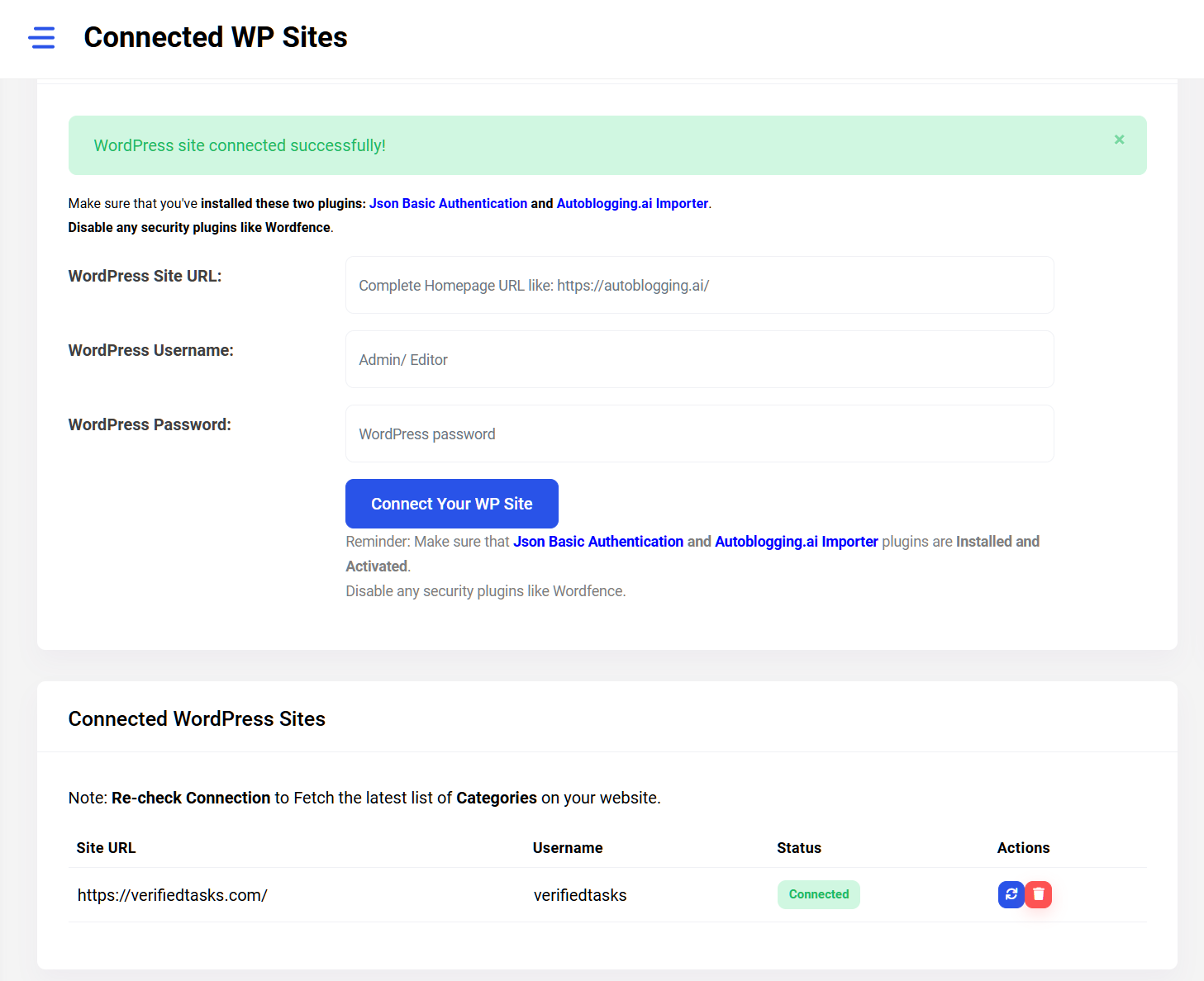 Autoblogging AI - WordPress Integration