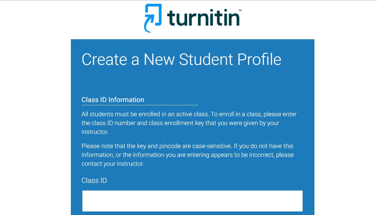 Create A Student Turnitin Account