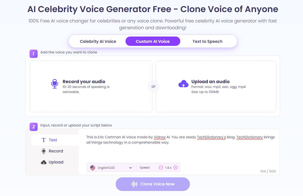 Eric Cartman AI Voice Generated By Vidnoz