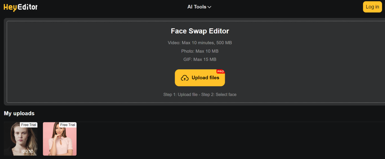 Heyeditor Face Swap Editor Online