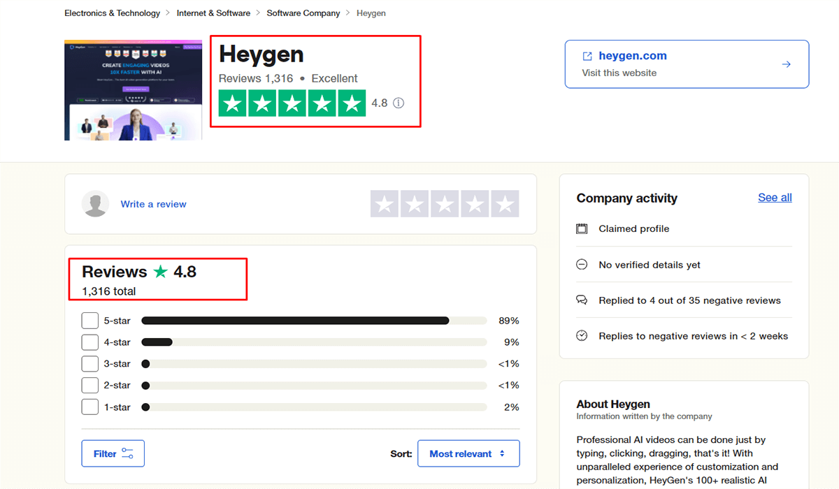 acutal-users-review-heygen-on-trustpilot