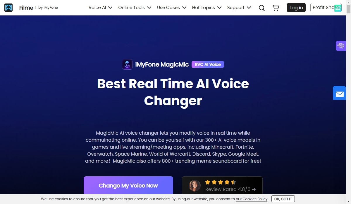 iMyFone for AI voice generating