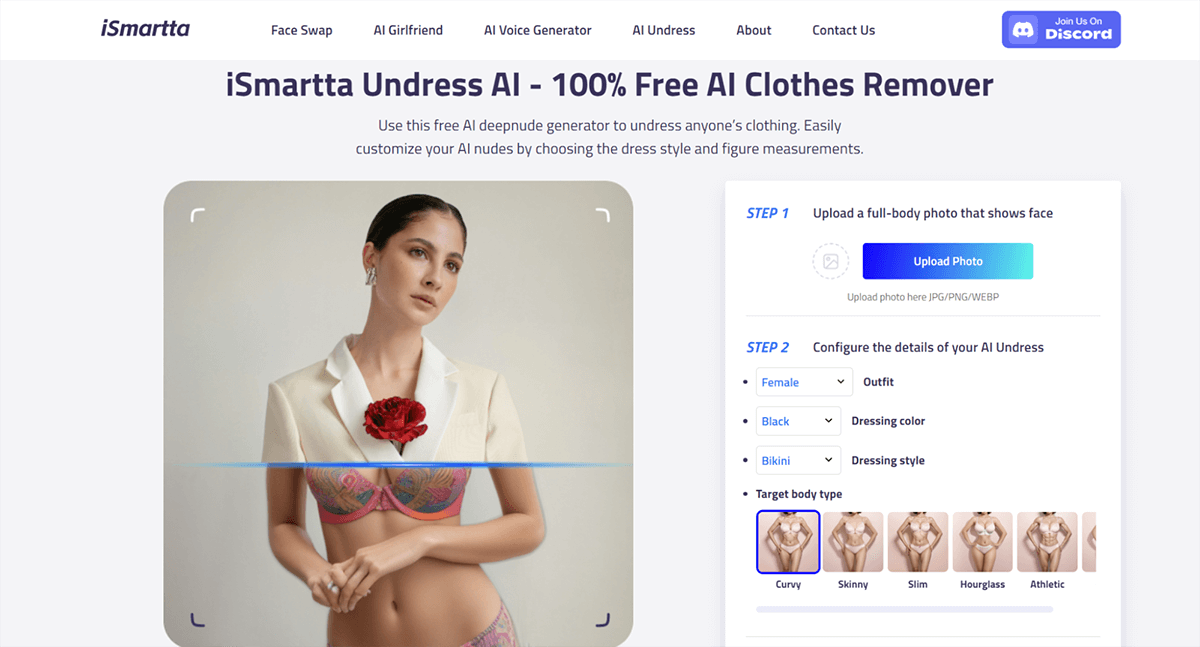 Ismartta - Free AI clothes remover