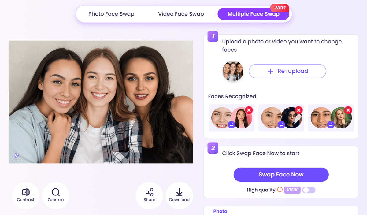 Uploading Multiple Faces For Swapping