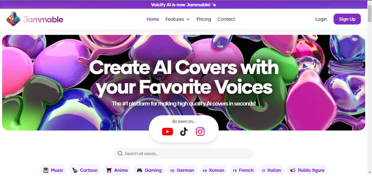 Jammable - #1 High-quality AI Voice For Song Covers 