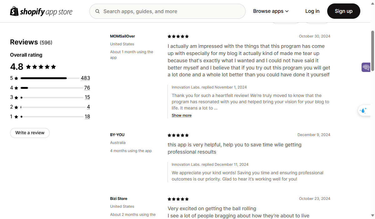 How Users Review Smartli On Shopify App Store