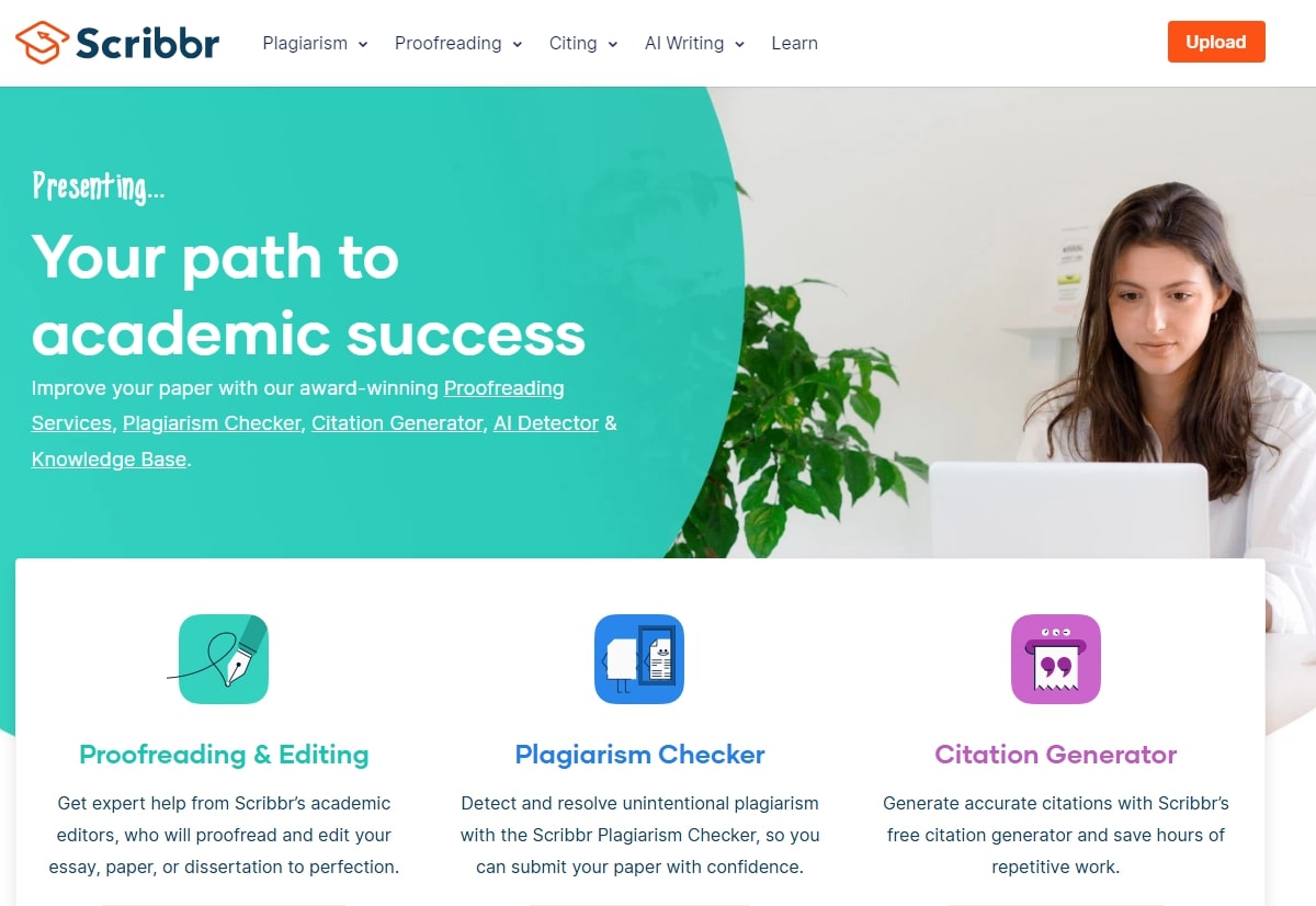 Scribbr - Best for Plagiarism checker